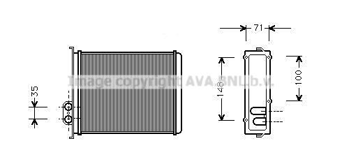 AVA COOLING SYSTEMS VW2056: Radiator, racire motor