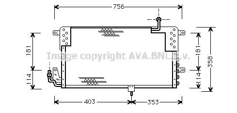 AVA COOLING SYSTEMS VW5139: Condensatore climatizzatore senza essiccatore
