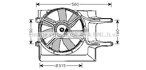 AVA COOLING SYSTEMS VW7509: Ventilator, radiator 315mm