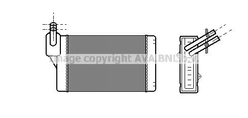 AVA COOLING SYSTEMS VWA6060: Schimbator caldura, incalzire habitaclu cu conducta