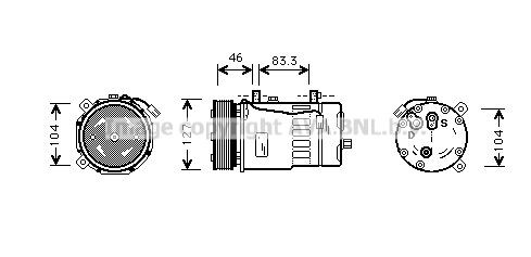 AVA COOLING SYSTEMS VWK050: Compresor AC