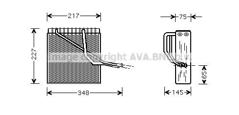 AVA COOLING SYSTEMS VWV055: Výparník klimatizácie