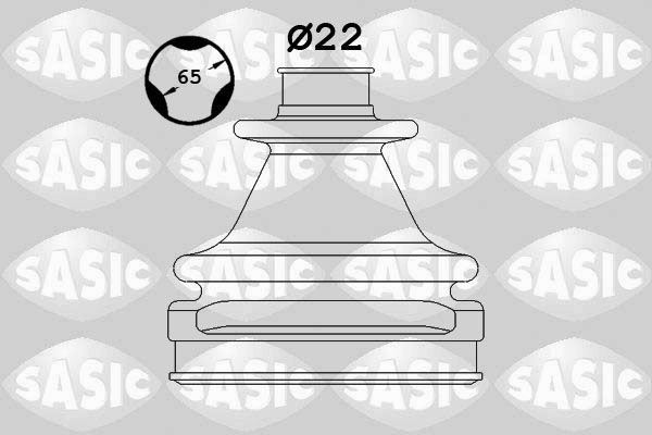 SASIC 1906012: Asmanchetten set Versnellingsbak zijde