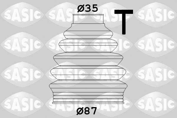 SASIC 2933033: Kaitsekummikomplekt, veovõll rattapool, Termoplast