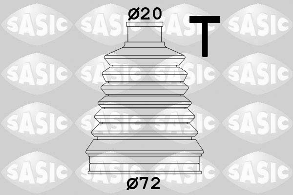 SASIC 2933083: Kaitsekummikomplekt, veovõll rattapool, Termoplast
