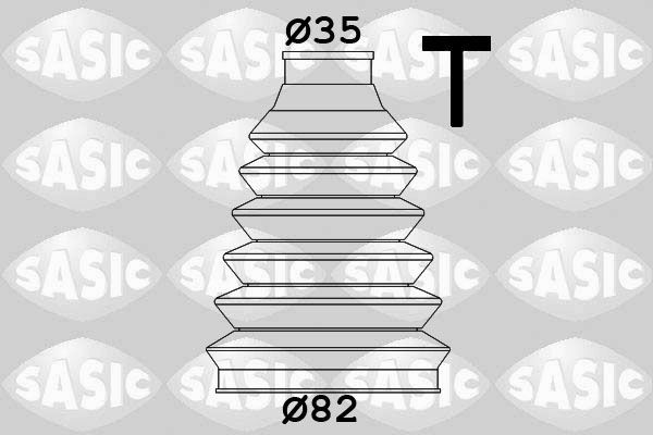 SASIC 2933313: Kaitsekummikomplekt, veovõll rattapool, Termoplast