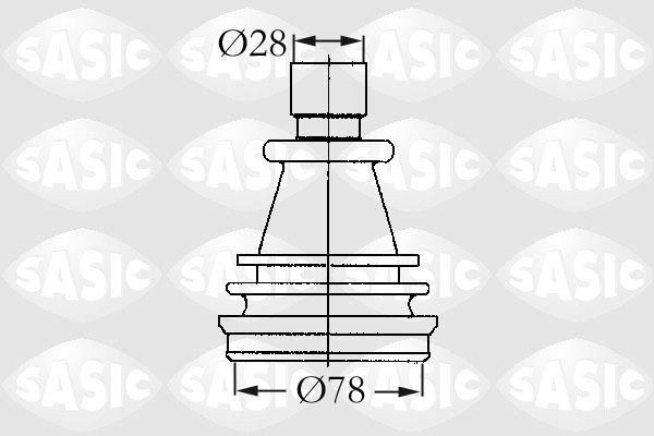 SASIC 4003421: Kaitsekummikomplekt, veovõll rattapool