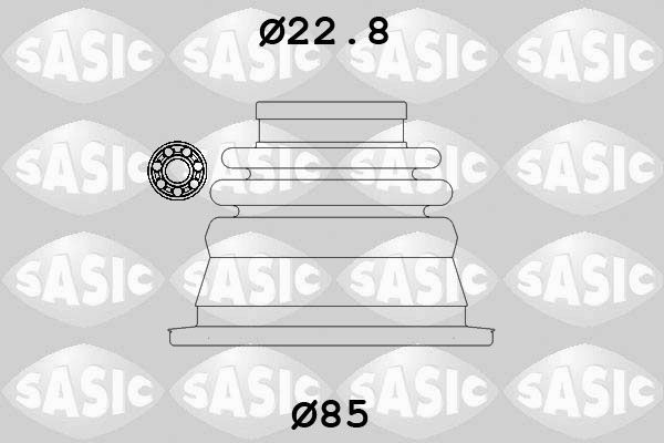 SASIC 4003427: Jeu de joint-soufflet, arbre de commande Essieu avant gauche, du côté boîte de vitesses