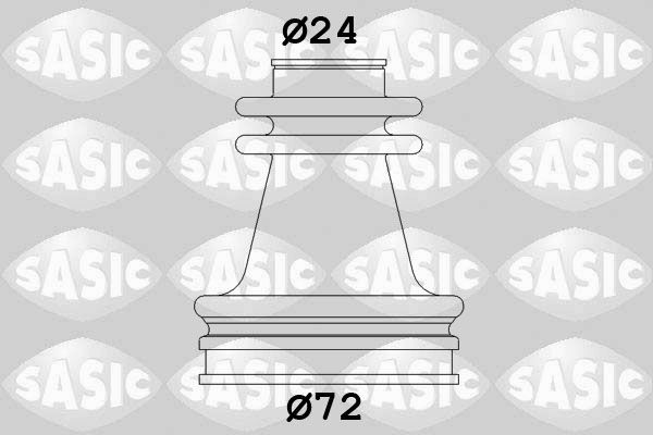 SASIC 4003449: Kaitsekummikomplekt, veovõll kastipoolselt