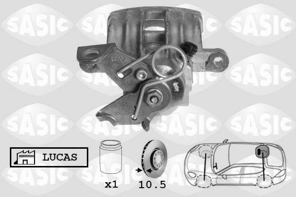 SASIC 6506003: Bremžu suports Aizm. tilts labajā pusē
