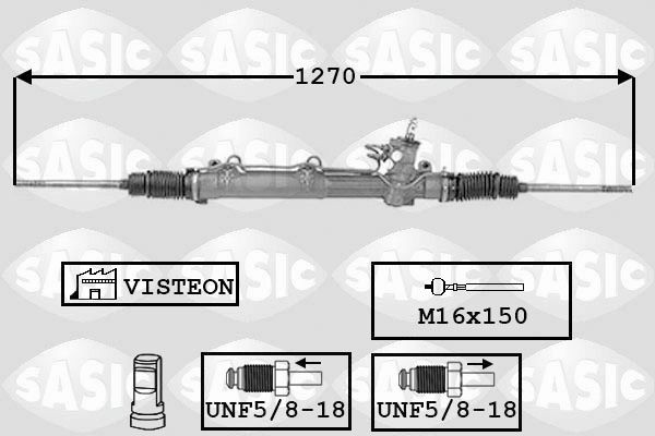 SASIC 7006064: Tannstang med aksialledd, uten kuleledd