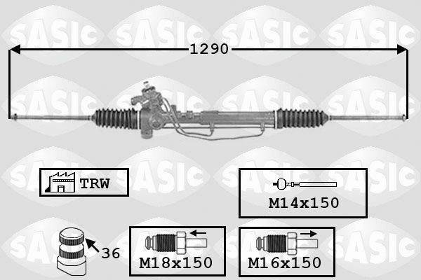 SASIC 7006150: Tannstang med holder, med aksialledd, uten kuleledd