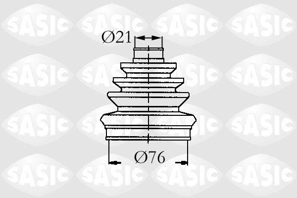 SASIC 9004621: Kaitsekummikomplekt, veovõll rattapool