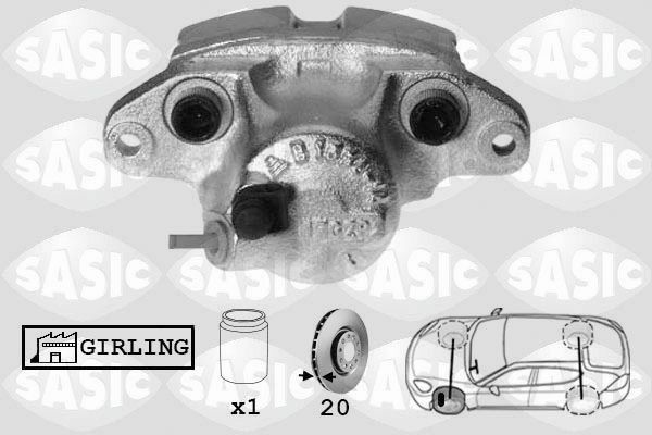 SASIC SCA4020: Pidurisadul esisild vasakul
