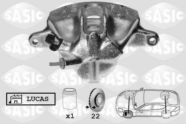 SASIC SCA4040: Pidurisadul esisild vasakul