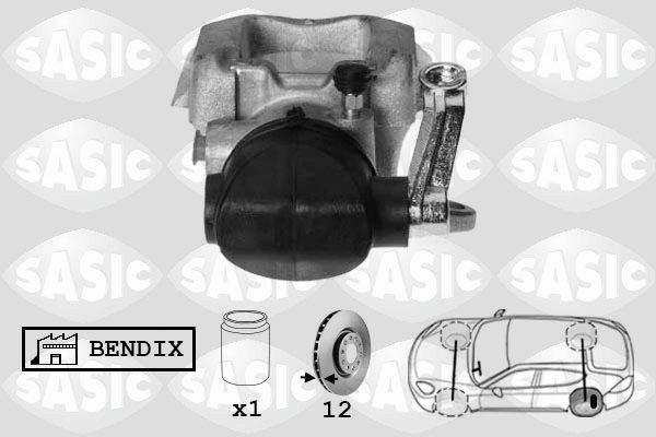 SASIC SCA4060: Pidurisadul Tagasild vasakul