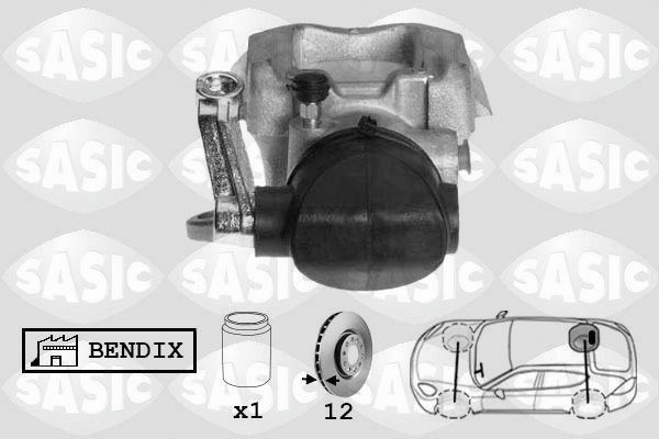 SASIC SCA4061: Pidurisadul Tagasild paremal
