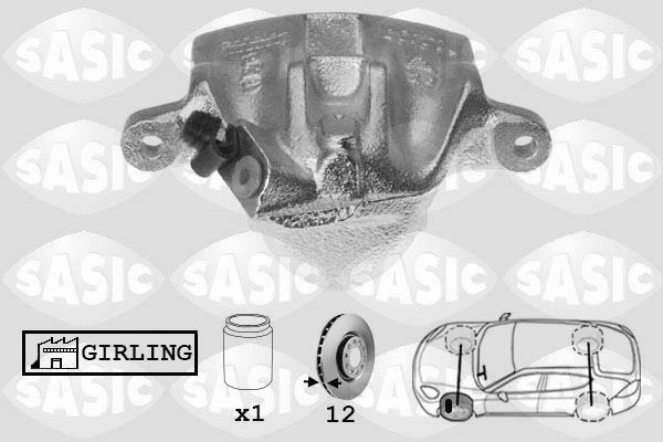 SASIC SCA6038: Pidurisadul esisild vasakul