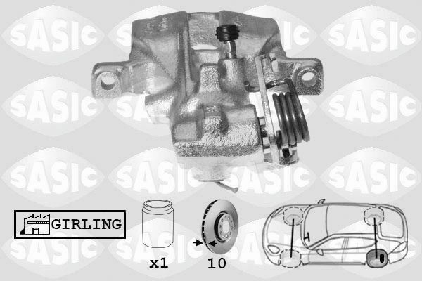 SASIC SCA6048: Pidurisadul Tagasild vasakul
