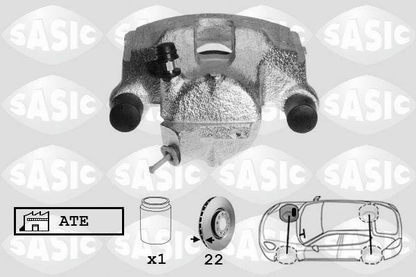 SASIC SCA6077: Pidurisadul esisild paremal