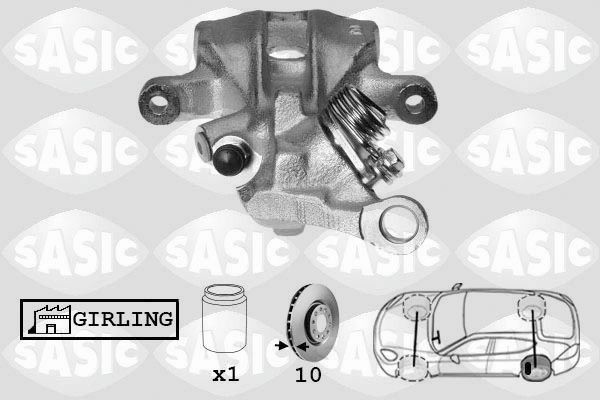 SASIC SCA6110: Pidurisadul Tagasild vasakul