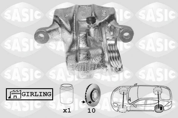 SASIC SCA6114: Pidurisadul Tagasild vasakul
