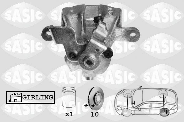 SASIC SCA6142: Pidurisadul Tagasild vasakul