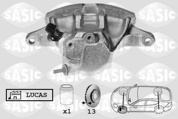 SASIC SCA6164: Pidurisadul esisild vasakul