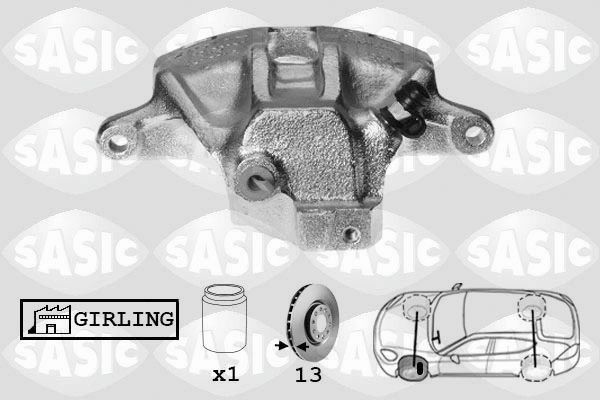SASIC SCA6170: Pidurisadul esisild vasakul
