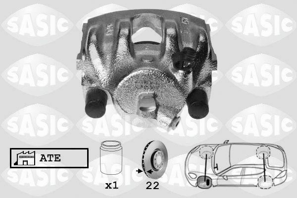 SASIC SCA6218: Pidurisadul esisild vasakul