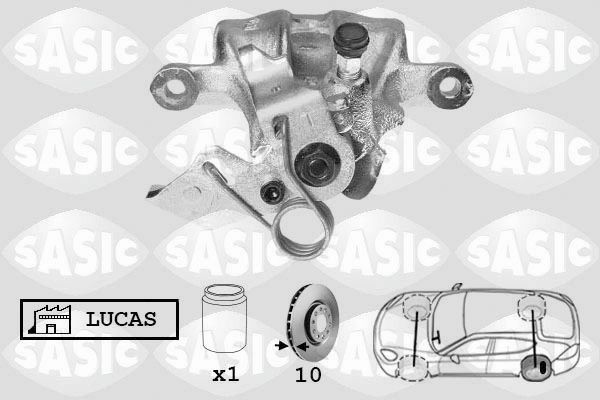 SASIC SCA6588: Pidurisadul Tagasild vasakul