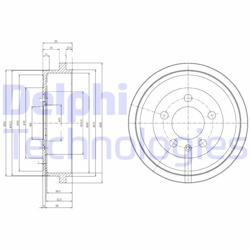 DELPHI BF463: Piduritrummel 240mm
