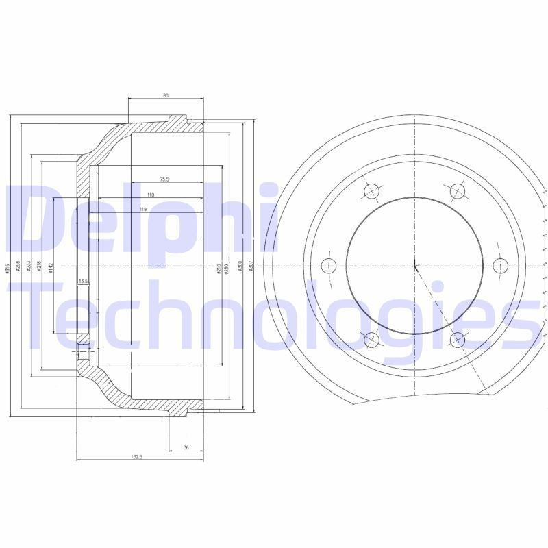 DELPHI BF467: Piduritrummel 315mm