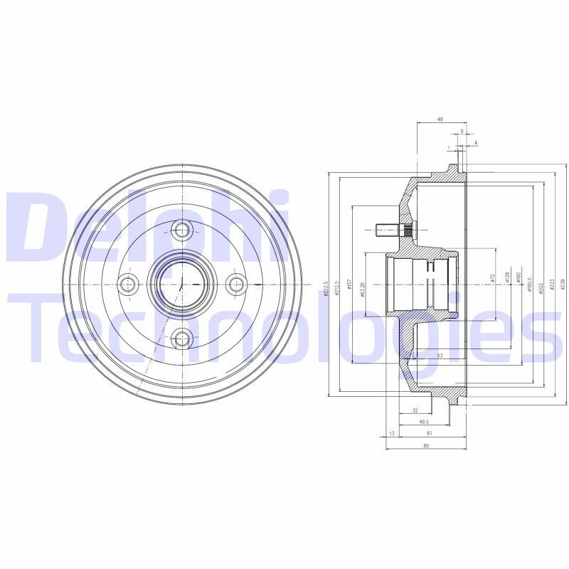DELPHI BF468: Piduritrummel 239mm