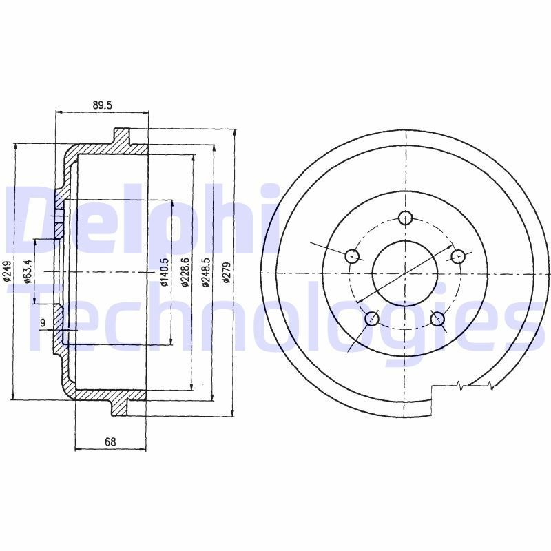 DELPHI BF488: Piduritrummel 279mm
