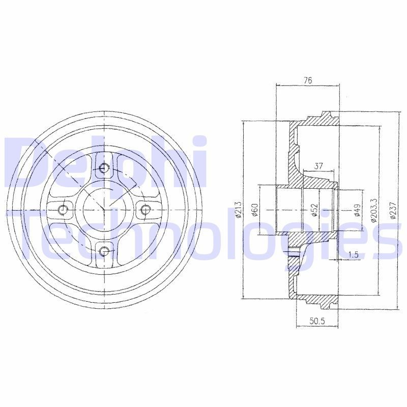 DELPHI BF496: Piduritrummel 237mm