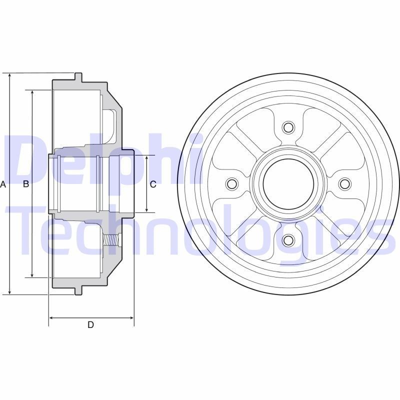 DELPHI BF282: Piduritrummel 212mm