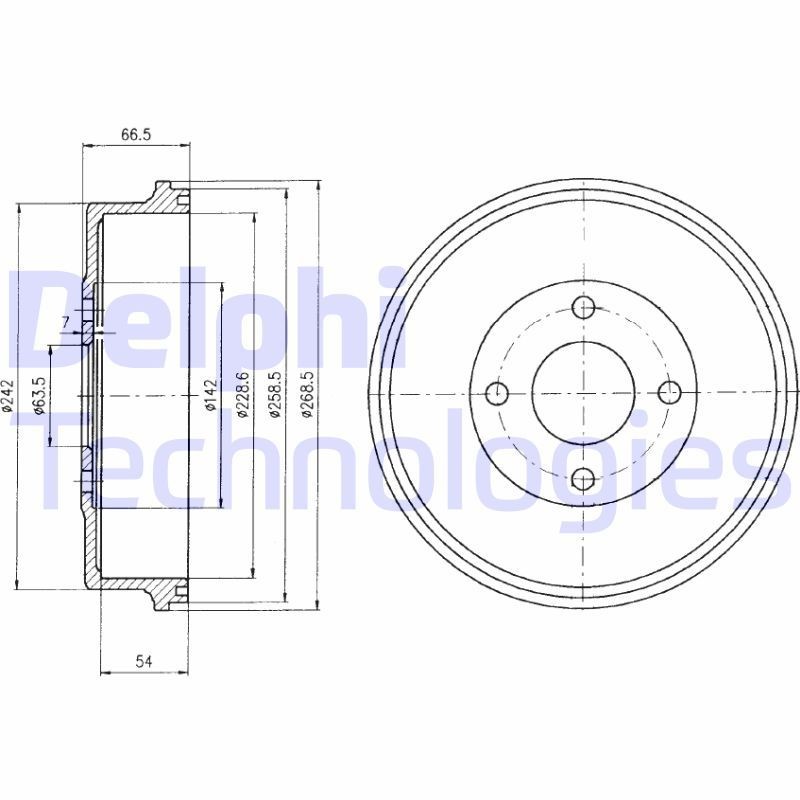 DELPHI BF314: Piduritrummel 269mm