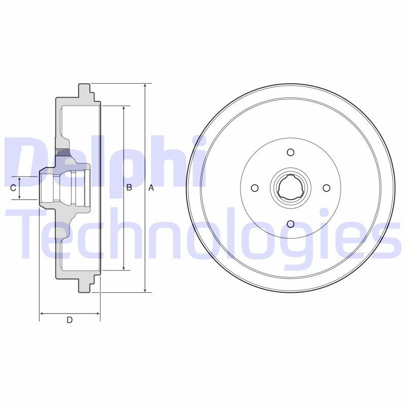 DELPHI BF320: Bremsetrommel 290mm