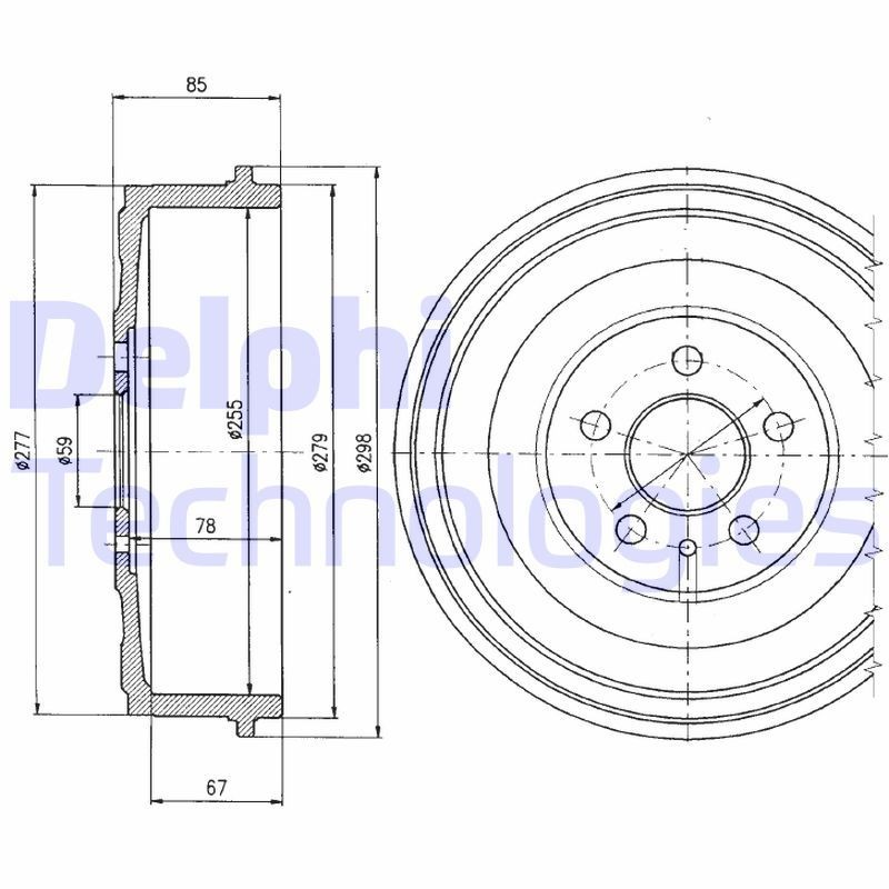 DELPHI BF325: Piduritrummel 298mm