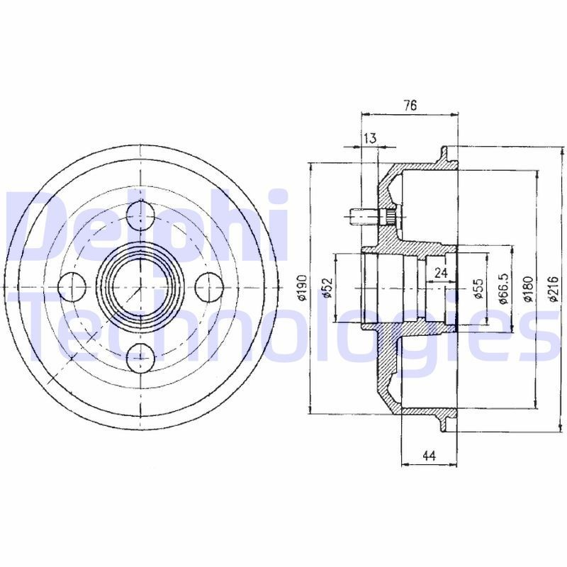 DELPHI BF329: Piduritrummel 216mm
