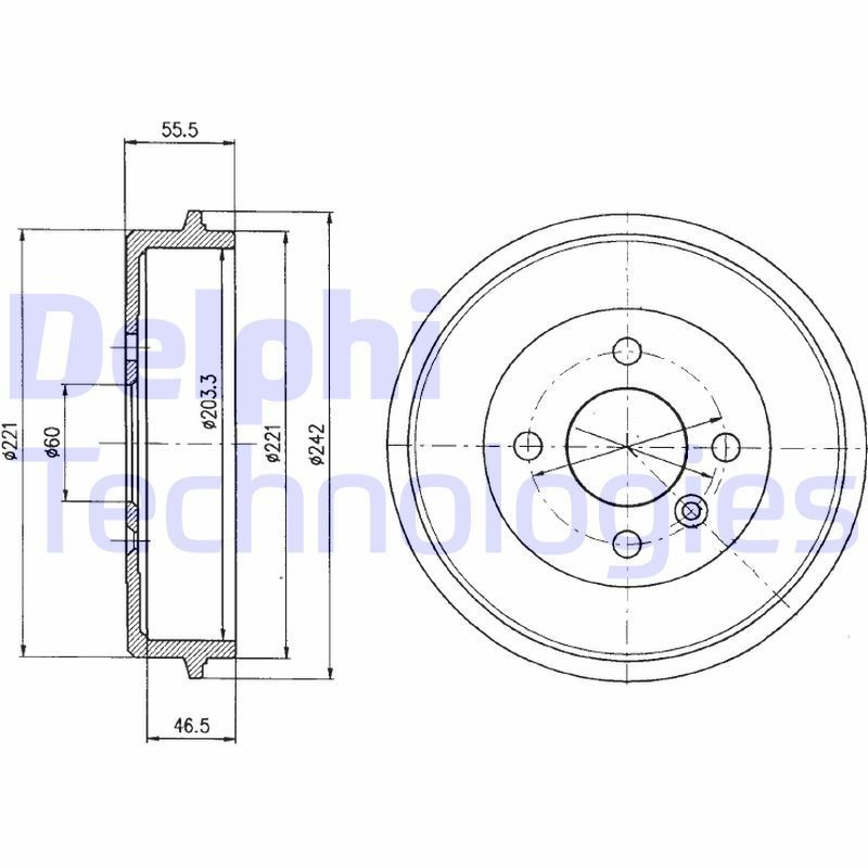 DELPHI BF346: Piduritrummel 242mm