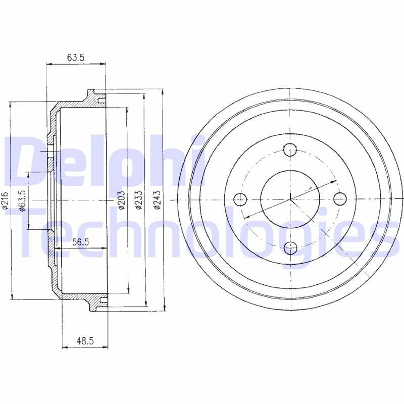 DELPHI BF369: Piduritrummel 243mm