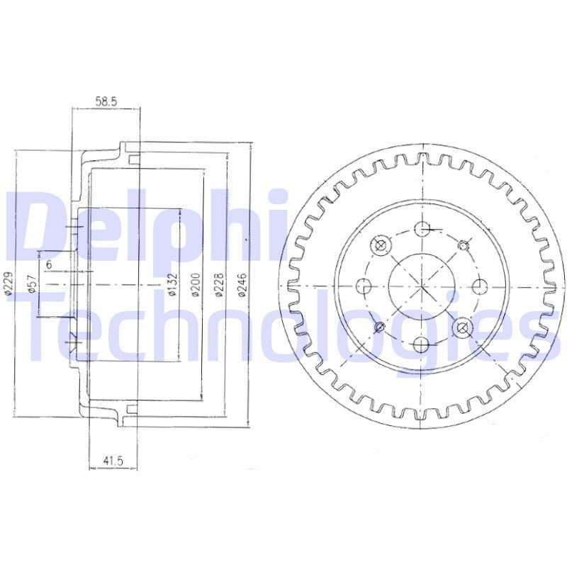 DELPHI BF396: Bremsetrommel