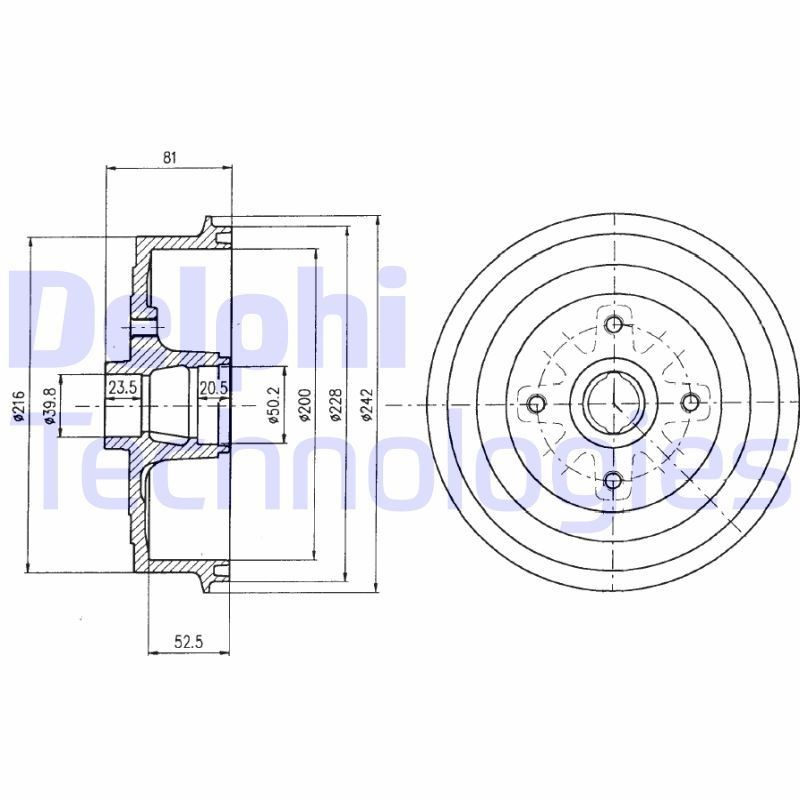 DELPHI BF399: Piduritrummel 242mm