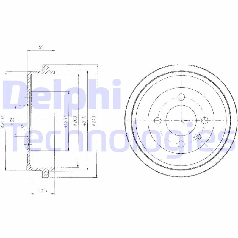 DELPHI BF410: Piduritrummel 240mm