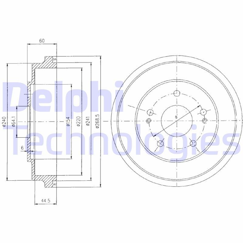 DELPHI BF419: Piduritrummel 269mm