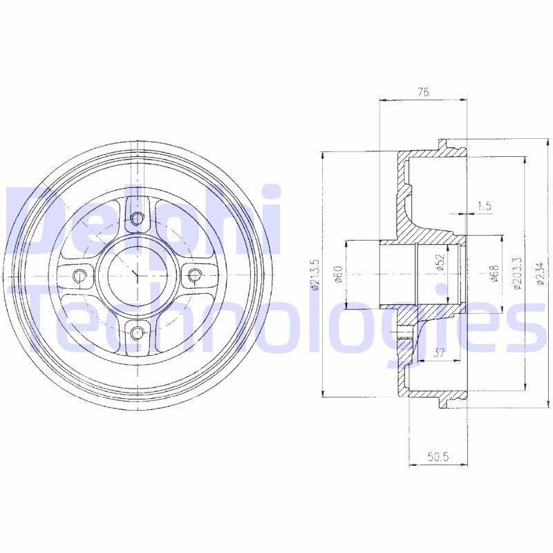DELPHI BF427: Piduritrummel 234mm