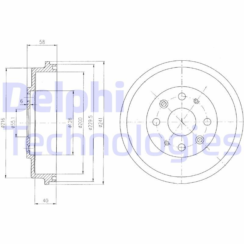 DELPHI BF456: Piduritrummel 241mm