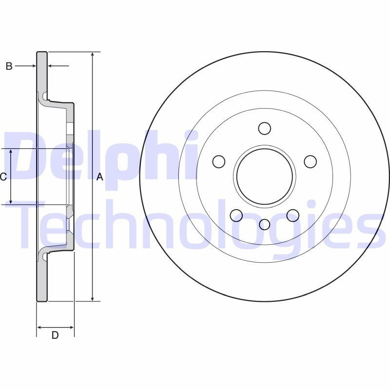 DELPHI BG3897: Piduriketas Ø: 280mm, täis, Ø: 280mm, õlitatud